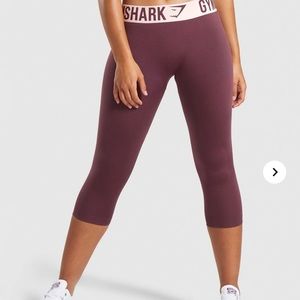 Gymshark Fit Cropped Leggings - Berry Red/Pink